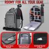 imageRAINSMORE Camera Backpack Camera Bag for DSLRSLR Mirrorless 14 Inch Laptop Camera Backpack for Photographers Antitheft Photography Bag with Rain Cover Tripod Holder GreyGrey