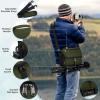 imageRAINSMORE Camera Bag DSLRSLRMirrorless Camera Case with Tripod Holder Waterproof Camera Sling Bag Crossbody Camera Bags for Photographers with Rain Cover for CanonNikonSonyFuji BlackGreen