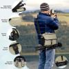 imageRAINSMORE Camera Bag DSLRSLRMirrorless Camera Case with Tripod Holder Waterproof Camera Sling Bag Crossbody Camera Bags for Photographers with Rain Cover for CanonNikonSonyFuji BlackKhaki