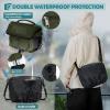 imageRAINSMORE Camera Bag DSLRSLRMirrorless Camera Case with Tripod Holder Waterproof Camera Sling Bag Crossbody Camera Bags for Photographers with Rain Cover for CanonNikonSonyFuji BlackGreen