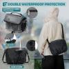 imageRAINSMORE Camera Bag DSLRSLRMirrorless Camera Case with Tripod Holder Waterproof Camera Sling Bag Crossbody Camera Bags for Photographers with Rain Cover for CanonNikonSonyFuji BlackGrey