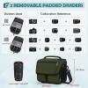 imageRAINSMORE Camera Bag DSLRSLRMirrorless Camera Case with Tripod Holder Waterproof Camera Sling Bag Crossbody Camera Bags for Photographers with Rain Cover for CanonNikonSonyFuji BlackGreen