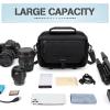 imageRAINSMORE Camera Bag DSLRSLRMirrorless Small Camera Sling Bag Waterproof Camera Case with Tripod Holder ampamp Rain Cover Compact Crossbody Camera Bags for Photographers Everyday Shoulder Bags KhakiBlack