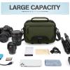 imageRAINSMORE Camera Bag DSLRSLRMirrorless Small Camera Sling Bag Waterproof Camera Case with Tripod Holder ampamp Rain Cover Compact Crossbody Camera Bags for Photographers Everyday Shoulder Bags KhakiGreen