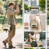 imageRAINSMORE Camera Bag DSLRSLRMirrorless Small Camera Sling Bag Waterproof Camera Case with Tripod Holder ampamp Rain Cover Compact Crossbody Camera Bags for Photographers Everyday Shoulder Bags KhakiKhaki