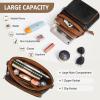 imageRAINSMORE Crossbody Bags for Women Leather Crossbody Purse Designer Womens Shoulder Handbags Trendy Cross Body PurseBlac  Brown
