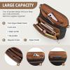 imageRAINSMORE Crossbody Bags for Women Leather Crossbody Purse Designer Womens Shoulder Handbags Trendy Cross Body PurseBlac  Brown