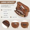 imageRAINSMORE Crossbody Bags for Women Leather Crossbody Purse Designer Womens Shoulder Handbags Trendy Cross Body PurseBrown