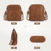 imageRAINSMORE Crossbody Bags for Women Leather Crossbody Purse Designer Womens Shoulder Handbags Trendy Cross Body PurseBrown