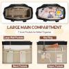 imageRAINSMORE Diaper Bag Tote Large Diaper Baby Bag Waterproof Multifunctional Diaper Bag with Pacifier Case ampamp Changing PadBlack