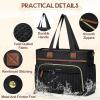 imageRAINSMORE Diaper Bag Tote Large Diaper Baby Bag Waterproof Multifunctional Diaper Bag with Pacifier Case ampamp Changing PadBlack