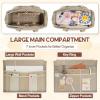 imageRAINSMORE Diaper Bag Tote Large Diaper Baby Bag Waterproof Multifunctional Diaper Bag with Pacifier Case ampamp Changing PadKhaki