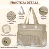 imageRAINSMORE Diaper Bag Tote Large Diaper Baby Bag Waterproof Multifunctional Diaper Bag with Pacifier Case ampamp Changing PadKhaki