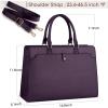 imageRAINSMORE Laptop Bag for Women 156 Inch Laptop Tote Bag Leather Work Bag Waterproof Womens Briefcase Business Office Computer Tote Bag Large Capacity Handbag Shoulder Bag BlackPurple