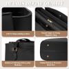 imageRAINSMORE Laptop Bag for Women 156 Inch Work Tote Bags Waterproof Computer Bags Leather Professional Laptop Purse Womens Laptop Briefcase Large Handbag for Office Teacher Travel BlackBlack