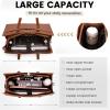 imageRAINSMORE Laptop Bag for Women 156 Inch Work Tote Bags Waterproof Leather Laptop Computer Tote Professional BriefcaseBrown