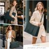 imageRAINSMORE Laptop Bag for Women 156 Inch Work Tote Bags Waterproof Leather Laptop Computer Tote Professional BriefcaseDark Green