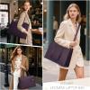 imageRAINSMORE Laptop Bag for Women 156 Inch Work Tote Bags Waterproof Leather Laptop Computer Tote Professional BriefcaseDark Purple