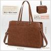 imageRAINSMORE Laptop Bag for Women 156 Inch Work Tote Bags Waterproof Leather Laptop Computer Tote Professional BriefcaseVintage Brown