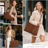 imageRAINSMORE Laptop Bag for Women 156 Inch Work Tote Bags Waterproof Leather Laptop Computer Tote Professional BriefcaseVintage Brown