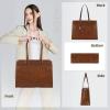 imageRAINSMORE Laptop Bag for Women 156 Inch Work Tote Bags Waterproof Leather Laptop Computer Tote Professional BriefcaseVintage Brown
