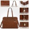 imageRAINSMORE Laptop Bag for Women 156 Inch Work Tote Bags Waterproof Leather Laptop Computer Tote Professional BriefcaseVintage Brown