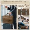 imageRAINSMORE Messenger Bag for Men 16 Inch Laptop Bag Vintage Leather Waterproof Laptop Briefcases Large Computer Satchel BagDark Brown