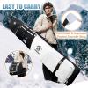 imageRAINSMORE Ski Bag and Boot Bag Combo 360Fully Padded Ski Bags for Air Travel Snowboard Bag Snow Ski Boot Bag Fit Skis Up to 200cm and Boots Up To Size US13 WaterResistant Ski Boot Travel BagBlack  White