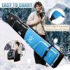imageRAINSMORE Ski Bag and Boot Bag Combo 360Fully Padded Ski Bags for Air Travel Snowboard Bag Snow Ski Boot Bag Fit Skis Up to 200cm and Boots Up To Size US13 WaterResistant Ski Boot Travel BagBlack  Blue