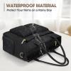 imageRAINSMORE Teacher Tote Bag with Insulated Lunch Compartment 156 inch Laptop Bag for Women Lightweight Work Bags Nurse BagsBlack