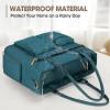 imageRAINSMORE Teacher Tote Bag with Insulated Lunch Compartment 156 inch Laptop Bag for Women Lightweight Work Bags Nurse BagsGreen
