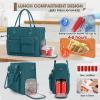 imageRAINSMORE Teacher Tote Bag with Insulated Lunch Compartment 156 inch Laptop Bag for Women Lightweight Work Bags Nurse BagsGreen