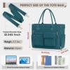 imageRAINSMORE Teacher Tote Bag with Insulated Lunch Compartment 156 inch Laptop Bag for Women Lightweight Work Bags Nurse BagsGreen