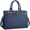 imageRAINSMORE Laptop Bag for Women 156 Inch Laptop Tote Bag Leather Work Bag Waterproof Womens Briefcase Business Office Computer Tote Bag Large Capacity Handbag Shoulder Bag BlackBlue