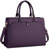 imageRAINSMORE Laptop Bag for Women 156 Inch Laptop Tote Bag Leather Work Bag Waterproof Womens Briefcase Business Office Computer Tote Bag Large Capacity Handbag Shoulder Bag BlackPurple