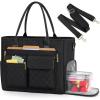 imageRAINSMORE Teacher Tote Bag with Insulated Lunch Compartment 156 inch Laptop Bag for Women Lightweight Work Bags Nurse BagsBlack