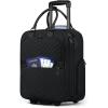 imageRAINSMORE Underseat Carry On Luggage with Wheels 16inch Airline Approved Luggage Lightweight Softside Underseater Travel Suitcases Durable Overnight Bag Rolling Carryon Bag for Women Men BlackBlack