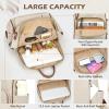 imageRAINSMORE Backpack Purse for Women Leather Travel Backpack Purse Waterproof Anti Theft Fashion Small Casual Mini Daypacks Ladies Convertible Handbags Shoulder Bag with Tassel Beige and BrownBeige and Brown