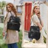 imageRAINSMORE Backpack Purse for Women Waterproof Leather Backpack Purse Lightweight Travel Fashion Backpack Convertible Designer Ladies Shoulder Bag with Bow BlackBlack