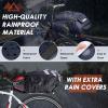 imageRAINSMORE Bike Bags for Bicycle Rear Rack 15L Waterproof Bike Ebike Trunk Pannier Saddle Bag with Rain Cover Bike Accessories Backpack Shoulder Bag for Commuter Travel Outdoor BlackBlue