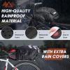 imageRAINSMORE Bike Bags for Bicycle Rear Rack 15L Waterproof Bike Ebike Trunk Pannier Saddle Bag with Rain Cover Bike Accessories Backpack Shoulder Bag for Commuter Travel Outdoor BlackBlack