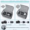 imageRAINSMORE Camera Bag for DSLR SLR Mirrorless CameraSmall Camera Sling Bag for Photographers Waterproof Camera Case with Tripod Holder Compact Camera Bag Crossbody with Rain Cover BlackGrey