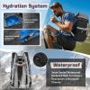 imageRAINSMORE Foldable Hiking Backpack for Women Men Packable Camping Backpack 40L Waterproof Hiking Daypack Bag Lightweight Collapsible Daypack for Travel Trekking Mountaineering Large Capacity BlackBlack and Grey