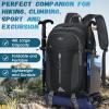 imageRAINSMORE Hiking Backpack 40L Lightweight Packable Camping Backpack Waterproof Travel Daypack Men Women Hiking DaypackBlack