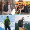 imageRAINSMORE Hiking Backpack 40L Lightweight Packable Camping Backpack Waterproof Travel Daypack Men Women Hiking DaypackBlack
