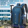 imageRAINSMORE Hiking Backpack 40L Lightweight Packable Camping Backpack Waterproof Travel Daypack Men Women Hiking DaypackBlue