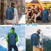 imageRAINSMORE Hiking Backpack 40L Lightweight Packable Camping Backpack Waterproof Travel Daypack Men Women Hiking DaypackBlue