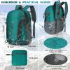 imageRAINSMORE Hiking Backpack 40L Lightweight Packable Camping Backpack Waterproof Travel Daypack Men Women Hiking DaypackGreen