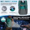 imageRAINSMORE Hiking Backpack 40L Lightweight Packable Camping Backpack Waterproof Travel Daypack Men Women Hiking DaypackGreen