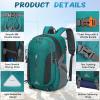 imageRAINSMORE Hiking Backpack 40L Lightweight Packable Camping Backpack Waterproof Travel Daypack Men Women Hiking DaypackGreen